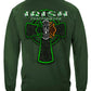 Firefighter Irish Green Foil Long Sleeve Shirt - back view