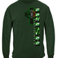 Firefighter Irish Green Foil Long Sleeve Shirt - front view
