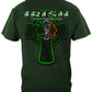 Firefighter Irish Green Foil T-Shirt - back view