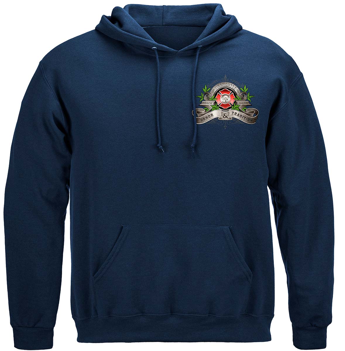 Firefighter Traditional Antique Pump Truck Hoodie - front view