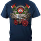 Firefighter Traditional Antique Pump Truck T-Shirt - back view
