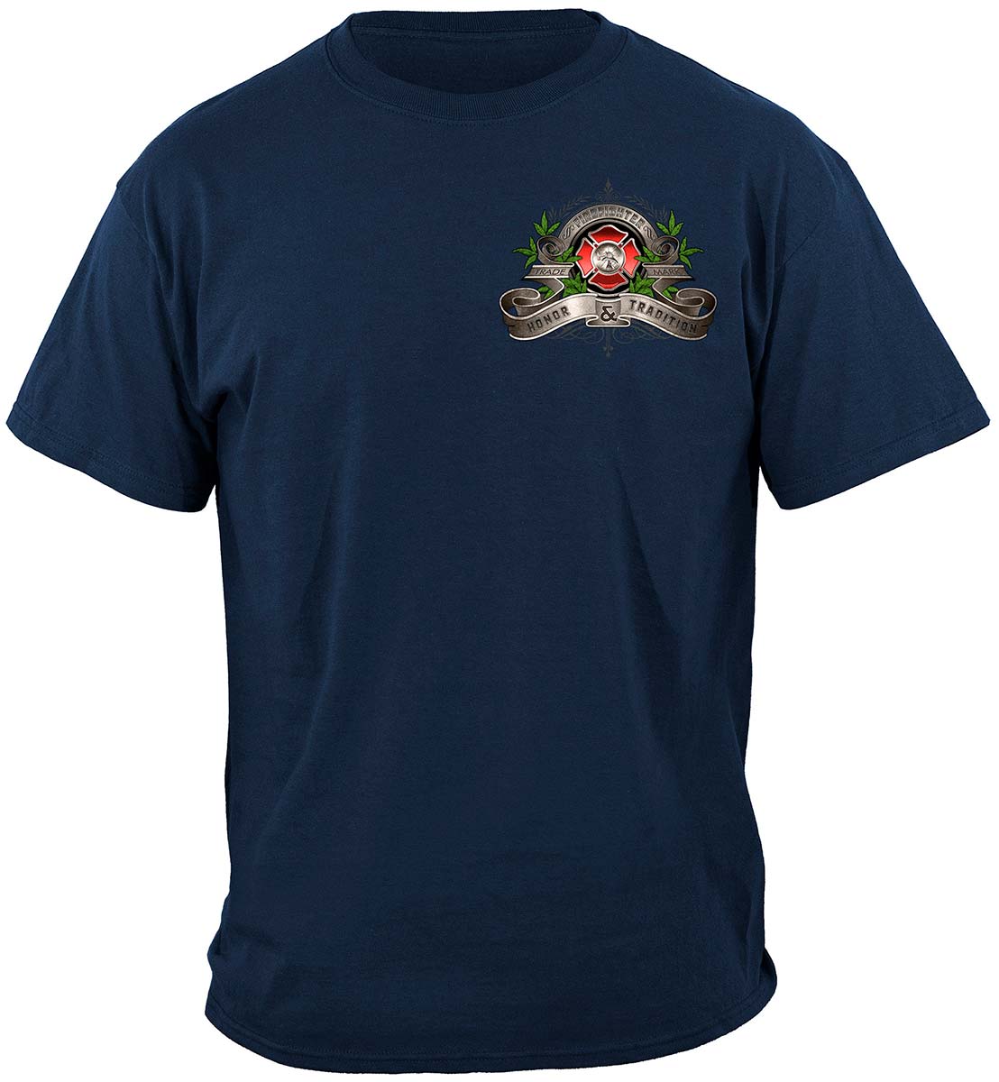 Firefighter Traditional Antique Pump Truck T-Shirt - front view