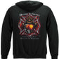 Firefighter Desire to Serve Silver Foil Hoodie - back view