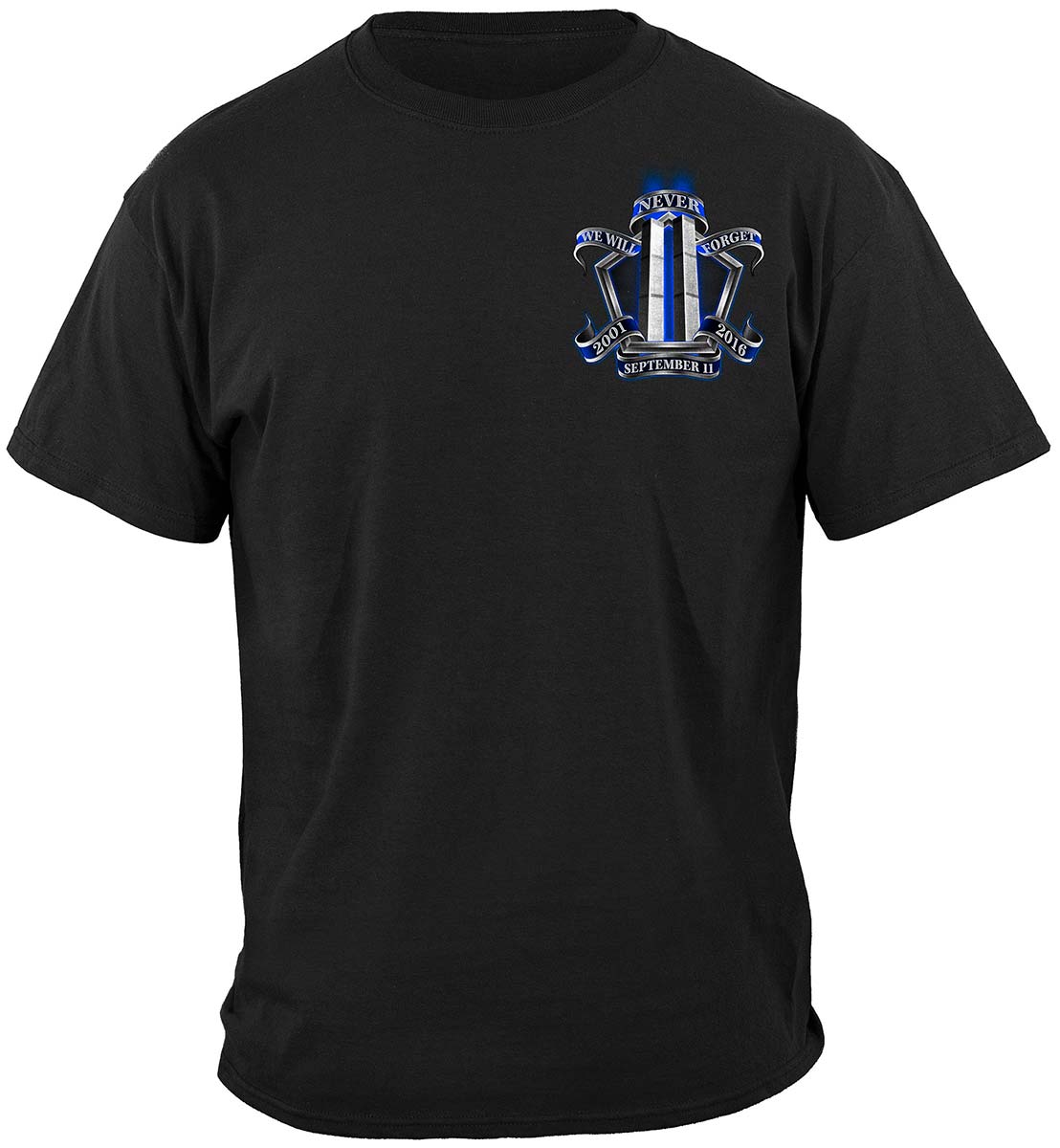 9-11 Tribute 15 Year Anniversary T-Shirt - front view