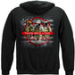 Firefighter American Flag Thin Red Line Hoodie - back view