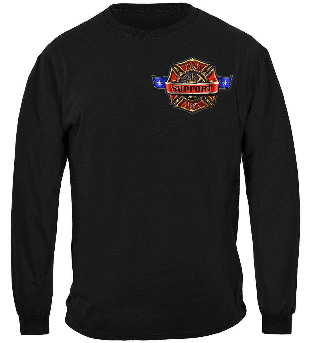 Firefighter Support Long Sleeve Shirt - front view