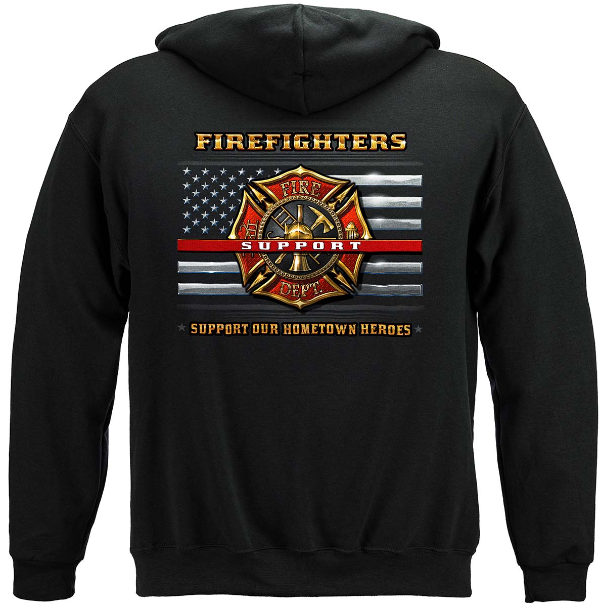 Firefighter Support Hoodie - back view