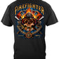 Firefighter Patriotic Skull T-Shirt - back view