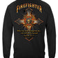 Firefighter Cross Walk Through the Fire Isaiah 43:2 Long Sleeve Shirt - back view