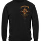 Firefighter Cross Walk Through the Fire Isaiah 43:2 Long Sleeve Shirt - front view