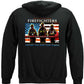 Firefighter Thin Red Line Flag Patriotic Hoodie - back view