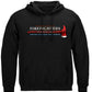 Firefighter Thin Red Line Flag Patriotic Hoodie - front view
