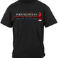 Firefighter Thin Red Line Flag Patriotic T-Shirt - front view