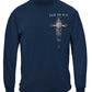 Back the Blue Matthew 5:9 Long Sleeve Shirt - front view
