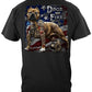 Firefighter Pit Bull Tattoo American Flag T-Shirt - back view
