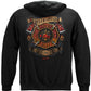 Firefighter Vintage Tattoo Art Hoodie - back view