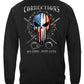 Skull of Freedom Corrections Officer Long Sleeve Shirt - back view