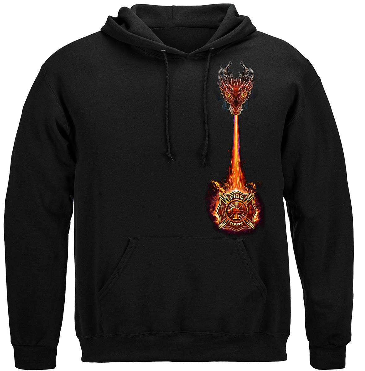 Firefighter City Dragon Hoodie - front view