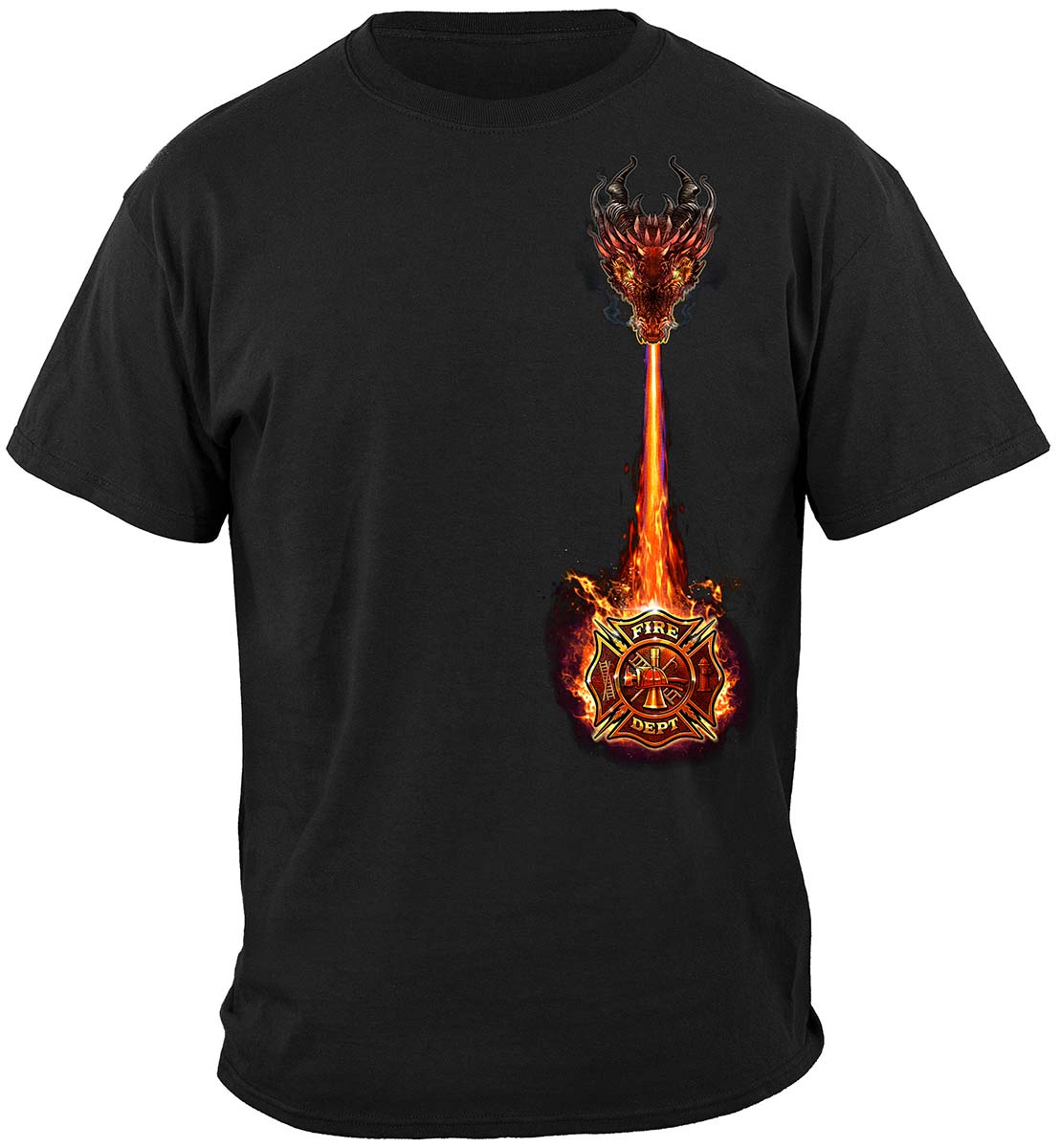 Firefighter City Dragon T-Shirt - front view