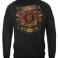 Firefighter Tattoo Vintage Ink Long Sleeve Shirt - back view