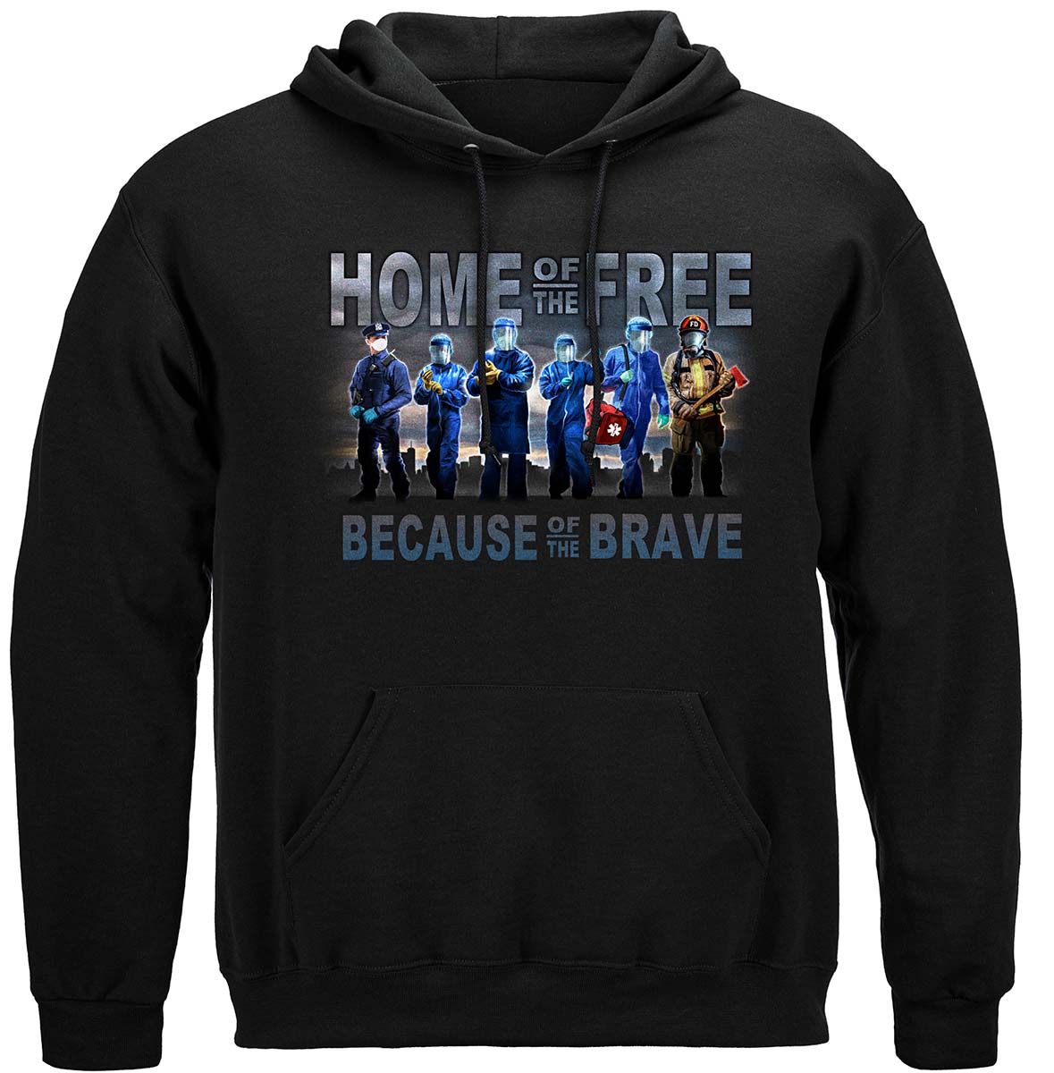 Home of the Free Medical Services Hoodie - front view