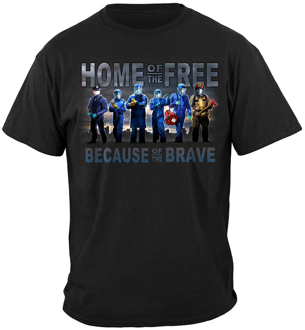 Home of the Free Medical Services T-Shirt - front view