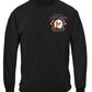 Firefighter Eagle Flag Red Line Long Sleeve Shirt - front view