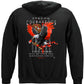 Firefighter Eagle Flag Red Line Hoodie - back view