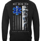 American EMS First Responder Ghost Flag Long Sleeve Shirt - back view