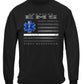 American EMS First Responder Ghost Flag Long Sleeve Shirt - front view
