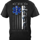 American EMS First Responder Ghost Flag T-Shirt - back view