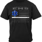 American EMS First Responder Ghost Flag T-Shirt - front view
