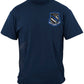 Law Enforcement Back the Blue Virtue Respect Honor T-Shirt - front view