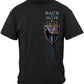 Law Enforcement Police Sword and Shield Thin Blue Line T-Shirt - front view