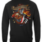 Firefighter Tattoo Fire Dept Thin Red Line Long Sleeve Shirt - back view