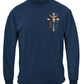 Law Enforcement Philippians 4:13 Thin Blue Line Long Sleeve Shirt - front view