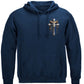 Law Enforcement Philippians 4:13 Thin Blue Line Hoodie - front view