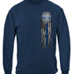 Law Enforcement Eagle American Flag Bald Eagle Feather Long Sleeve Shirt - front view