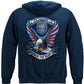 Law Enforcement Eagle American Flag Bald Eagle Feather Hoodie - back view