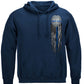 Law Enforcement Eagle American Flag Bald Eagle Feather Hoodie - front view