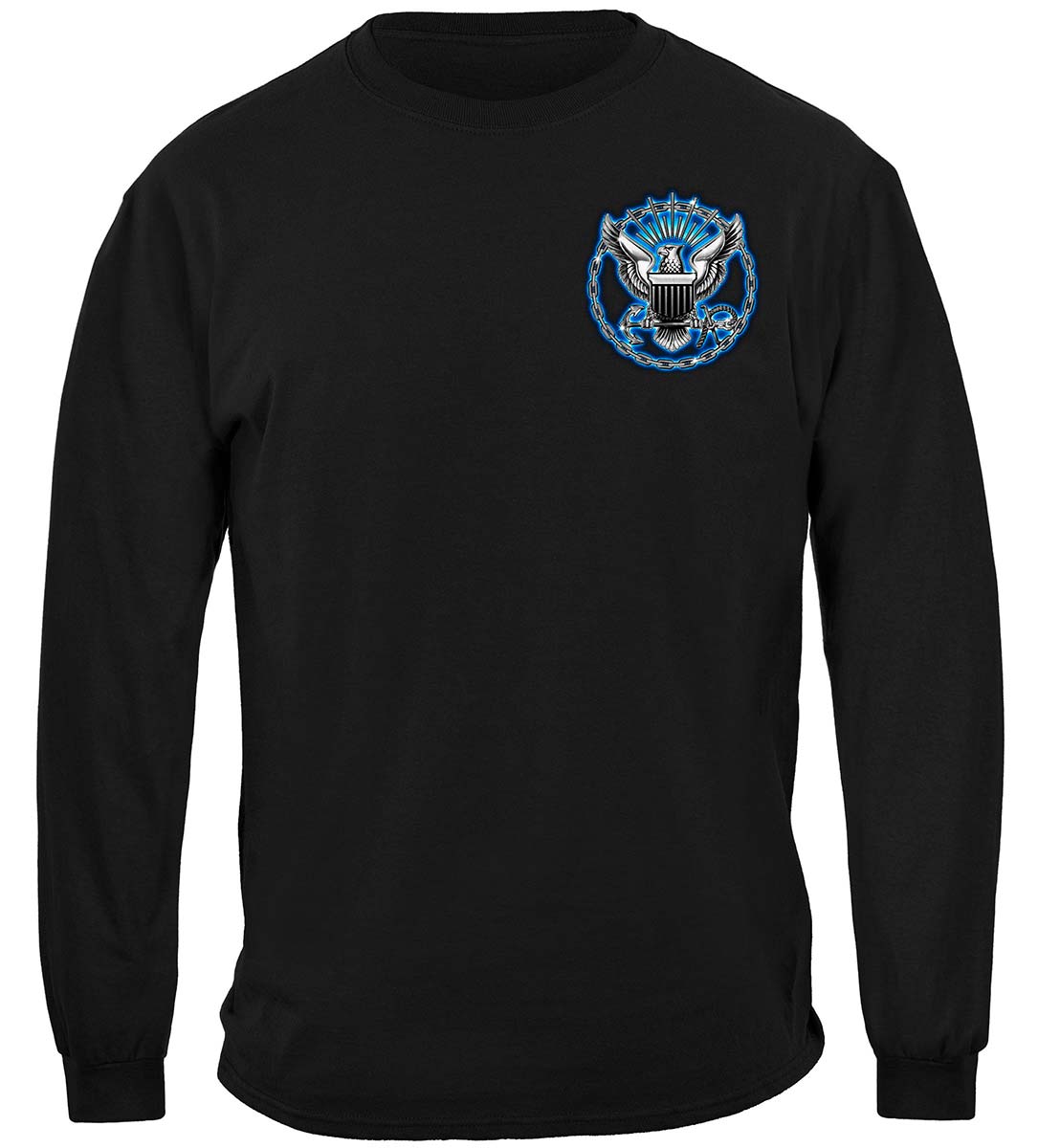 Navy Gave All Long Sleeve Shirt - front view