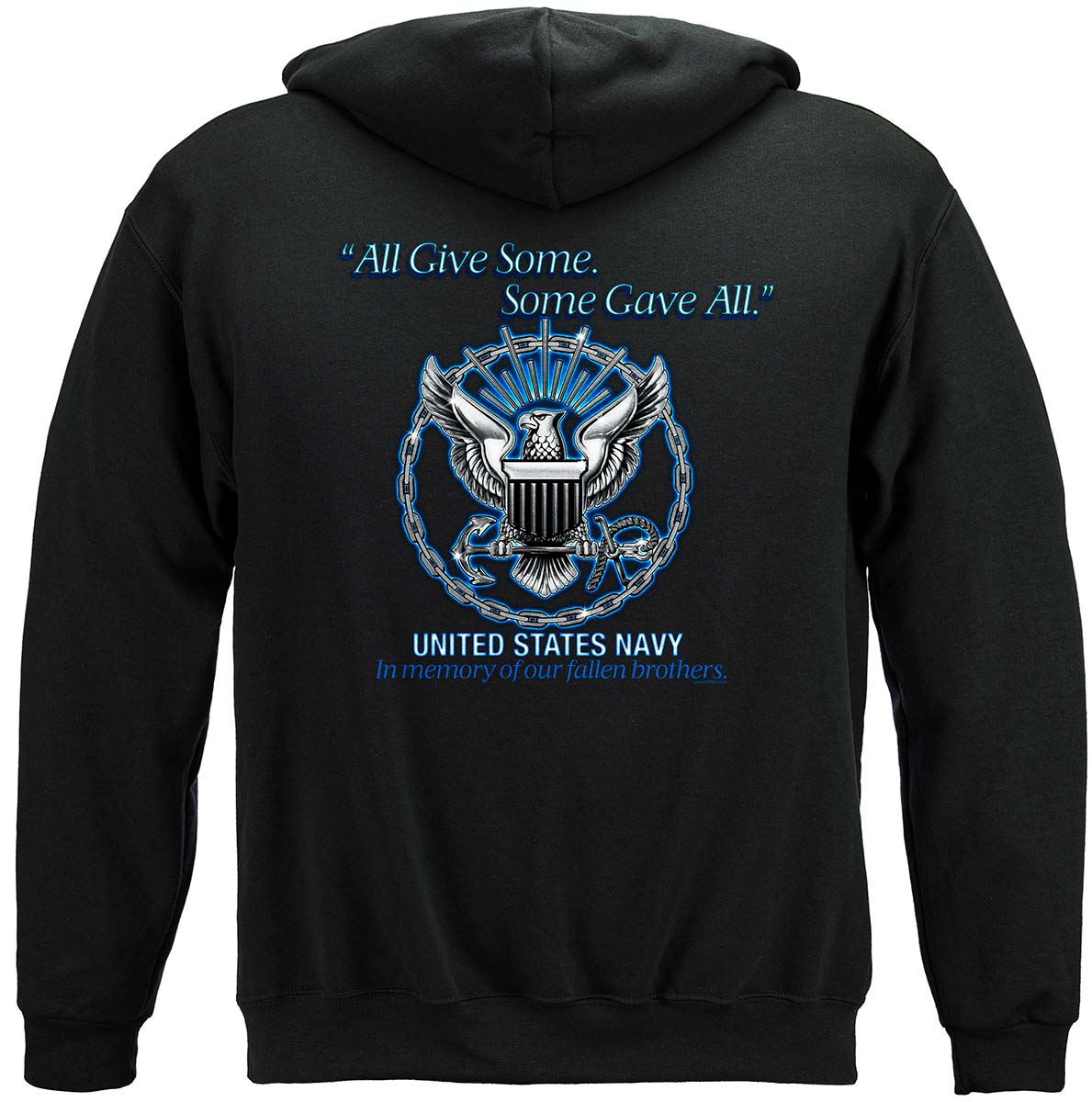Navy Gave All Hoodie - back view