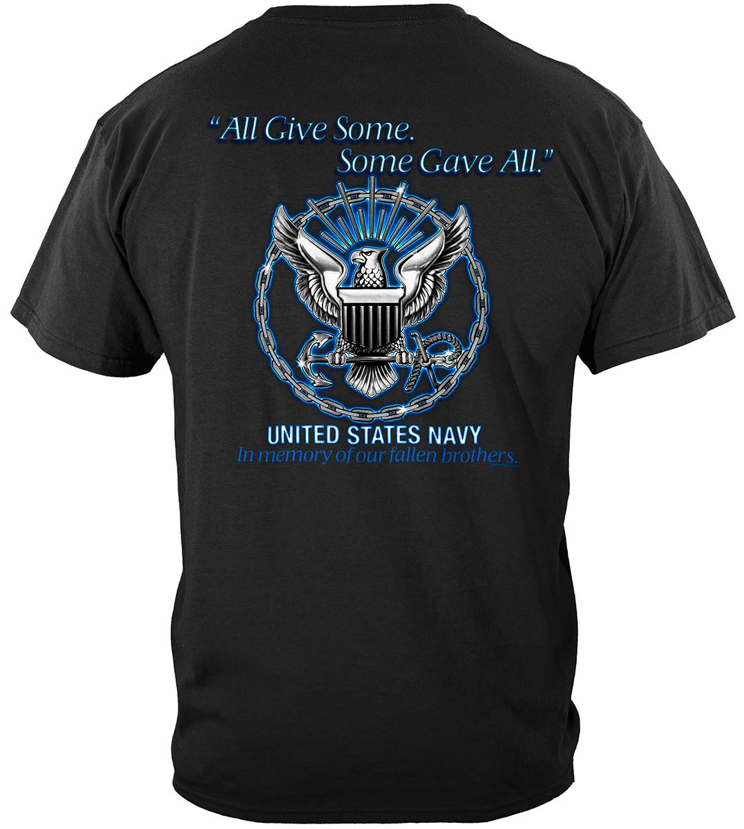 Navy Gave All T-Shirt - back view