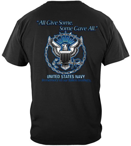 Navy Gave All T-Shirt - back view