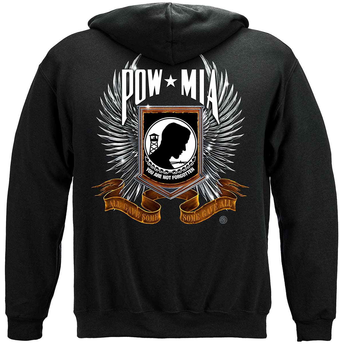 POW Chrome Wings Hoodie - back view