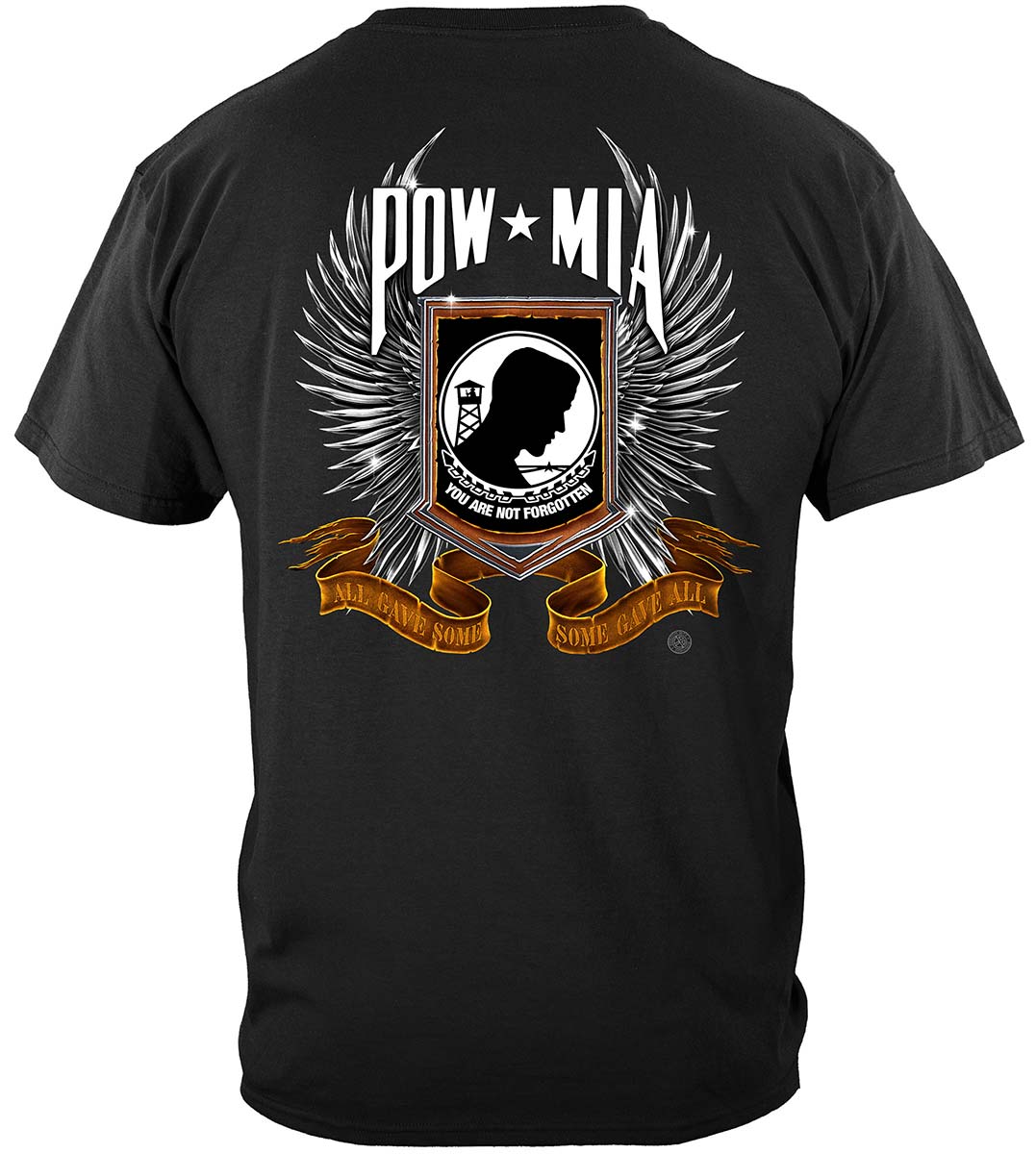 POW Chrome Wings T-Shirt - back view