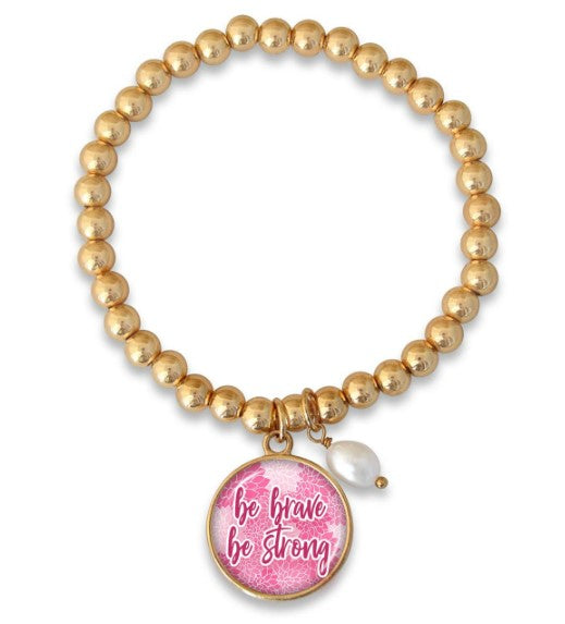 Breast Cancer Diana Bracelet - Be Brave/Be Strong