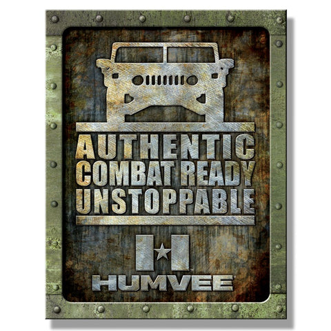 HUMVEE Combat Ready Unstoppable Tin Sign