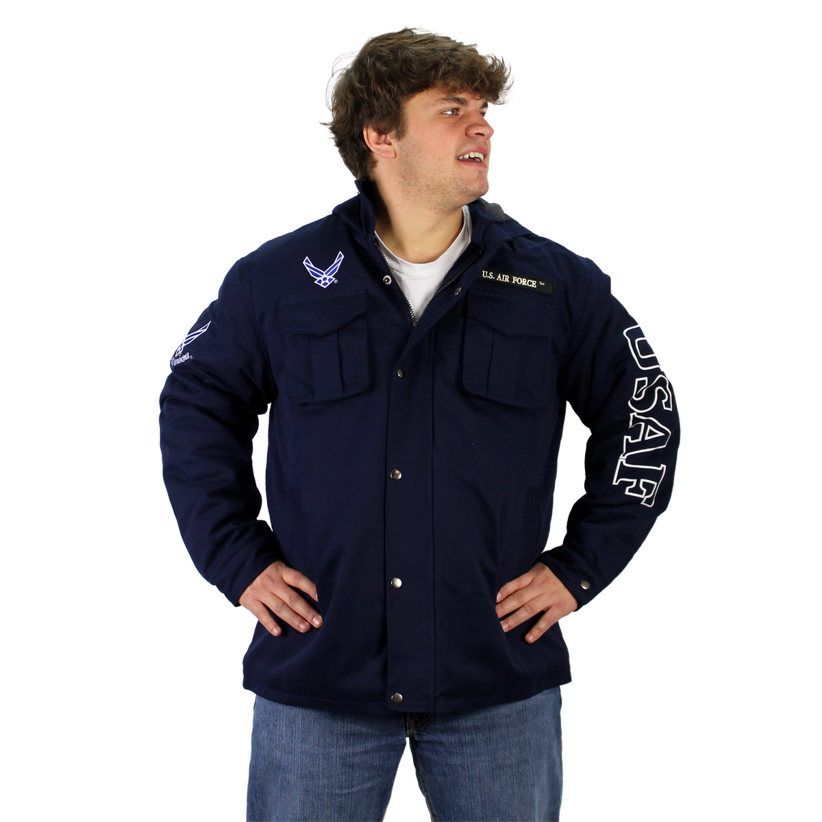 U.S. Air Force Insulated Hooded Canvas Jacket – view 1