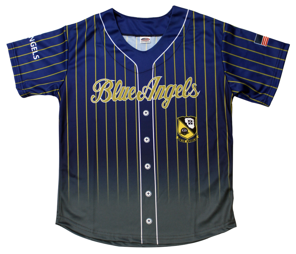 Blue Angels Sublimated Baseball Sports Jersey – view 1